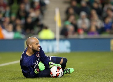 Ireland's Darren Randolph replaced the injured Rob Elliot in goals tonight.
