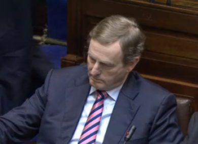 Enda Kenny in the Dáil this afternoon