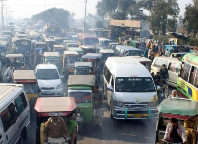 File photo traffic Lahore