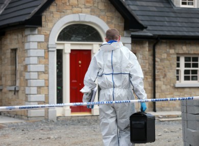 A member of the Garda Technical Bureau at the scene of the fatal shooting in 2014.
