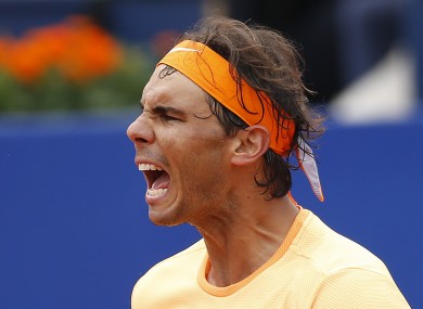 Rafa Nadal earned a comprehensive win over Sam Groth.