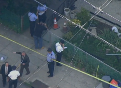 Police at the scene.
