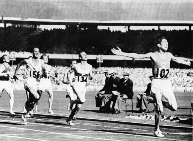 Ronnie Delany on his way to taking Olympic gold.