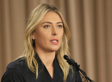 Sharapova revealed she failed the drugs test in March.