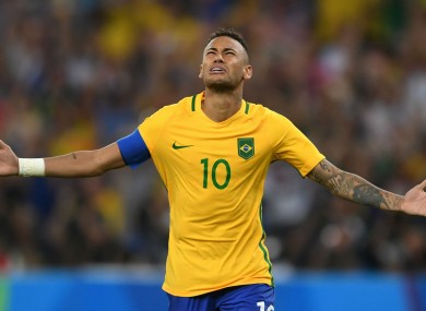Neymar after winning Olympic gold at Rio 2016