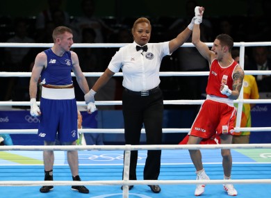 Samuel Carmona Heredia of Spain is declared the winner.