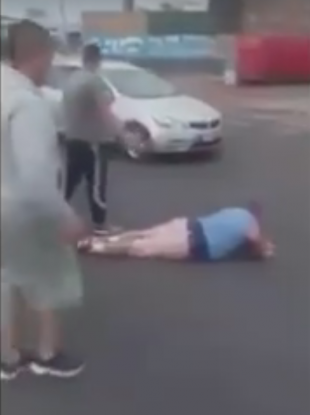 Screenshot from the video of the incident.