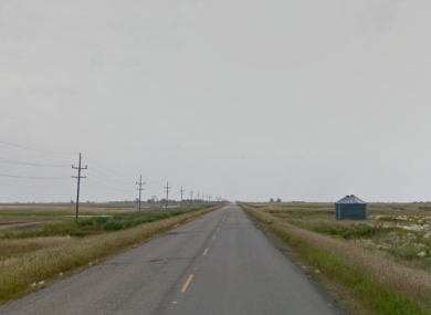 The road in Manitoba where the vehicle was discovered.