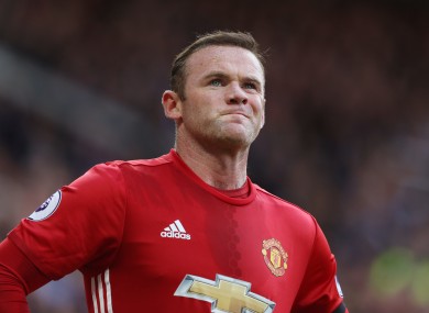Manchester United's Wayne Rooney during the Premier League match at Old Trafford.