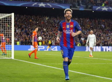 Just the three goals for Leo Messi tonight.