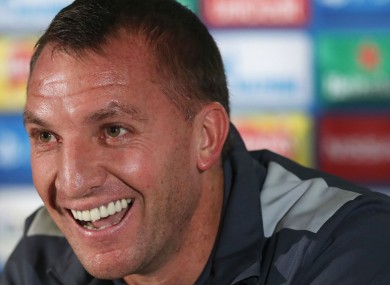 Rodgers sees the funny side of the question.