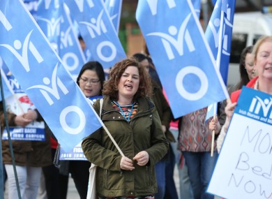 Last year, the INMO protested against their work and pay conditions.