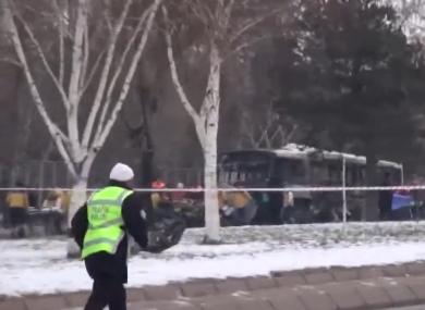 The first footage of the Kayseri bombing in which a bus carrying soldiers was targeted.