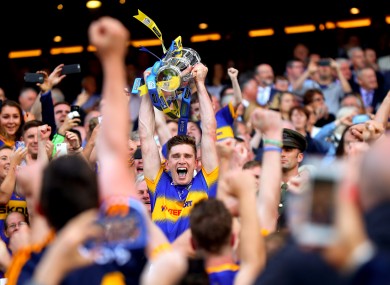 Tipp celebrate - but could the traditional order of the hurling and football finals be switched?