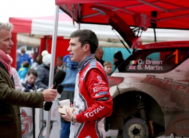 Craig Breen pictured during the 2016 Circuit of Ireland Rally.