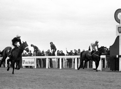 Fletcher and Red Rum (left) pip Crisp to the post at the 1973 Aintree Grand National.