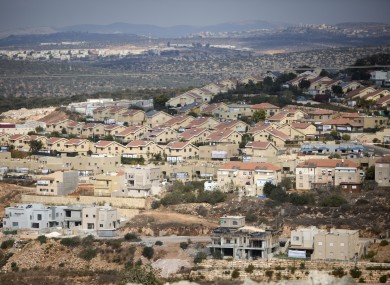 A general view of housing in the Israeli settlement of Revava, near the West Bank city of Nablus.