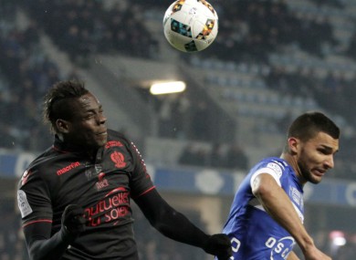 Mario Balotelli in action for Nice against Bastia