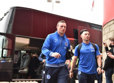 Richie Towell (right) has so far struggled for game time at Brighton.