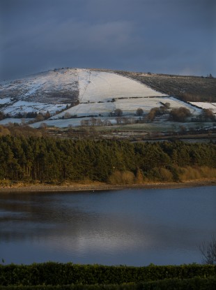 Lugnagun Mountain overlooking the Blessington Lakes last month.