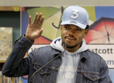 Chance the Rapper announcing the $1 million donation yesterday.