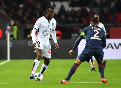 Nice 's Mario Balotelli during the French Ligue 1 soccer match.