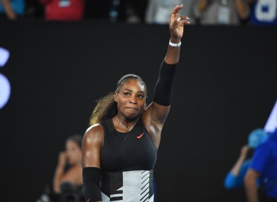 Serena Williams pictured during the women's singles final match against her sister Venus Williams at the Australian Open tennis championships in Melbourne last January.