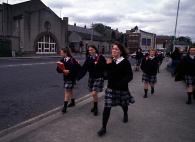 Students leaving St Anne's in Miltown