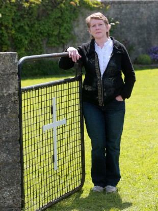 Local historian Catherine Corless at the site in Tuam