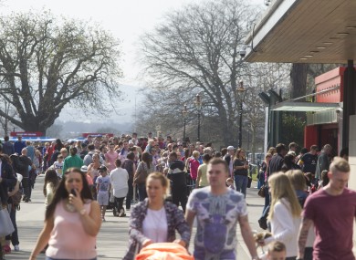 A long queue for the Dublin Zoo in the Phoenix Park, Dublin.