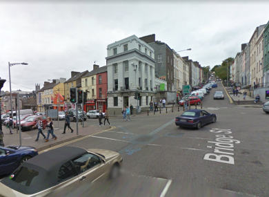 The corner of Bridge Street and Coburg Street in Cork city.