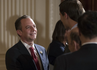 It was announced that Reince Priebus had been replaced before it had been announced that he'd left.