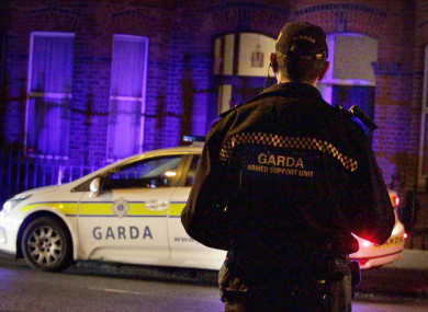 A member of the Armed Garda Support Unit in Dublin.