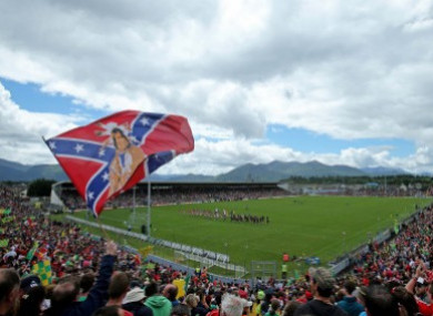 Confederate flag flown by Cork supporters in 2015.