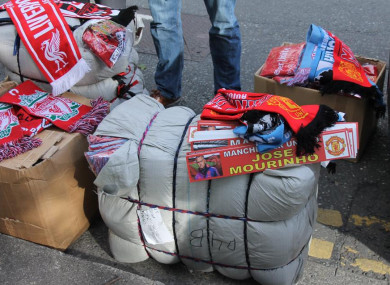 Some of the merchandise seized by officers.