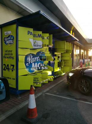 The aftermath following the Parcel Motel break in last night.