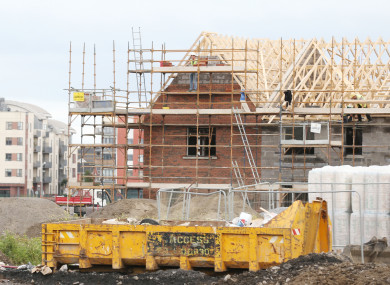 Building and construction sites for new housing estates in northern Dublin city.