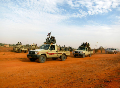 File photo of a Chadian group of 600 soldiers in Niger heading to fight Islamist militants in northern Mali. Niamey region, Niger.