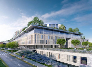 The projected design of the new hospital.