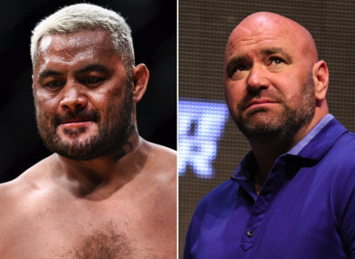 Mark Hunt and UFC president Dana White.