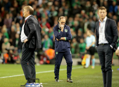 O'Neill in the closing stages of last night's game.