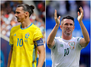 Ibrahimovic and Robbie Keane are their country's leading scorers with 62 and 68 goals respectively.