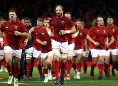 Alun Wyn Jones (centre) returns to captain the side.