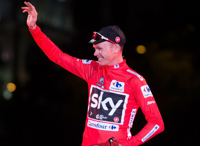 Chris Froome following his Vuelta success.