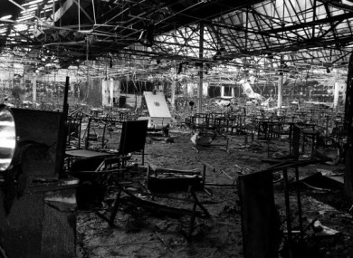 The remains of the Stardust nightclub in the aftermath of the fire