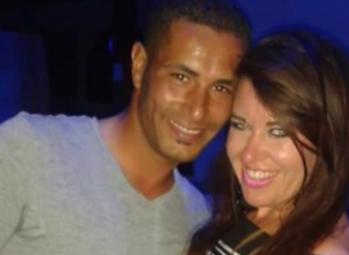 Laura Plummer with her boyfriend Omar Caboo.