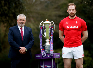 Wales head coach Warren Gatland and captain Alun Wyn Jones at last week's launch of the Six Nations.