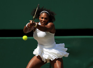 Tennis great Serena Williams (file pic).