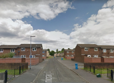 The turn onto Kincraig Close, Openshaw where the attempted assault occurred.