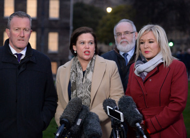 The Sinn Féin team in Westminster today.